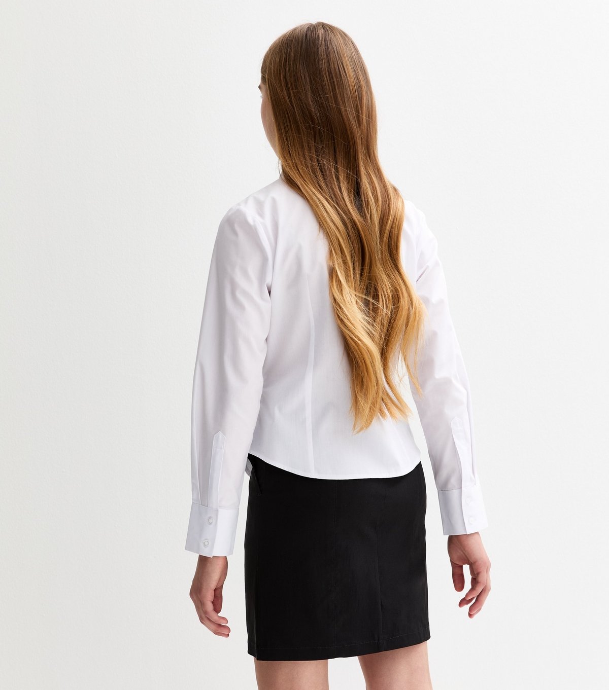 New Look Girls' White Long Sleeve Fitted School Shirt New Look - 4