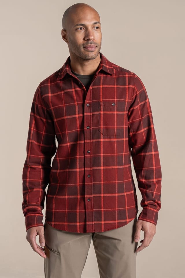Craghoppers Craghoppers Men's Gable Long Sleeved Check Shirt in Red - 3