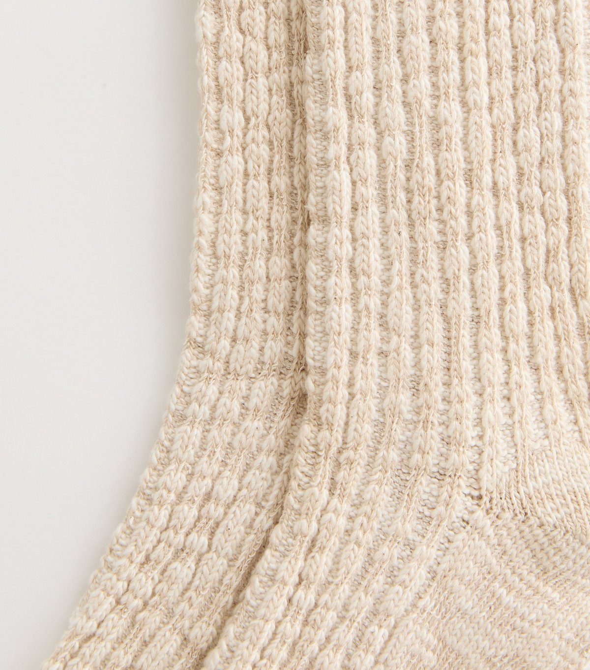 New Look Oatmeal Knit Long Socks New Look - 2