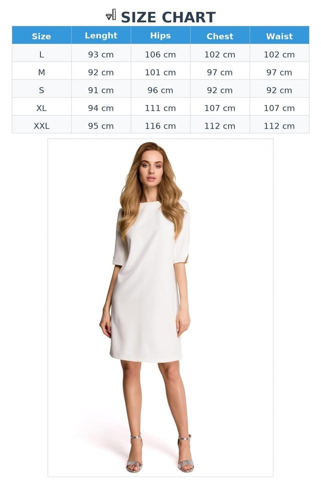 Love Lace Love Lace Women's Minimalist Back Neckline Dress with Sleeves in White - 3