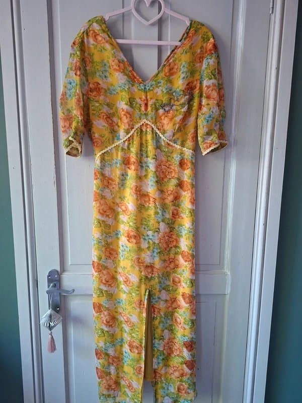 Topshop Floral midi dress topshop size 14
