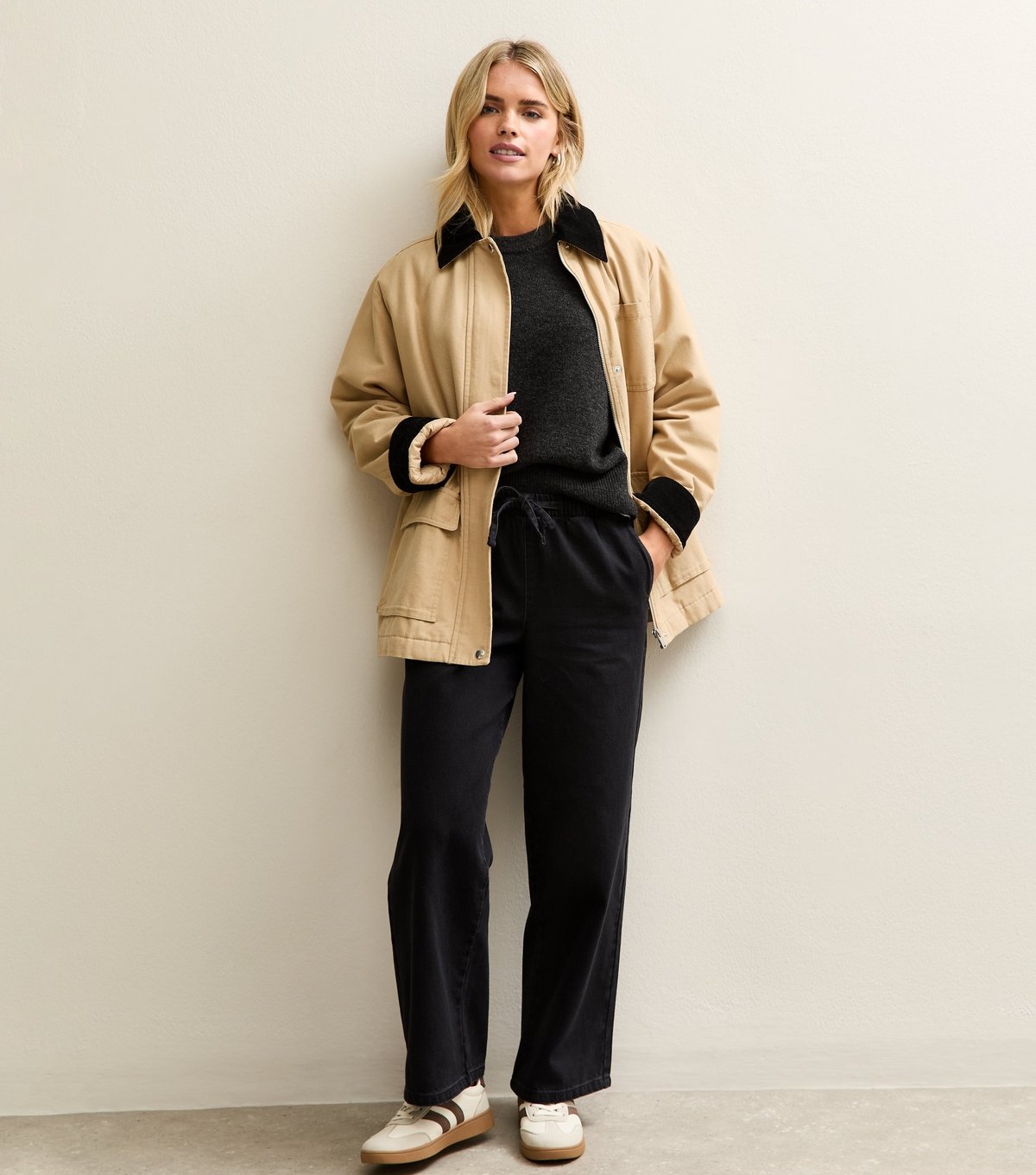 New Look Women's Petite Black Pull On Wide Leg Jeans New Look - 3