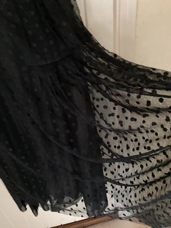Pixie Black polka dot tulle dress