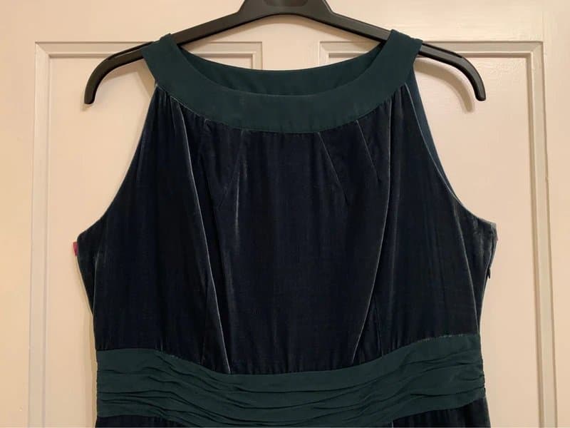 Boden Velvet feel, knee length, deep Green cocktail dress