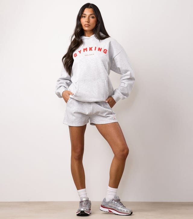 Gym King Women's Grey Logo Appliqued Hoodie Gym King New Look - 2