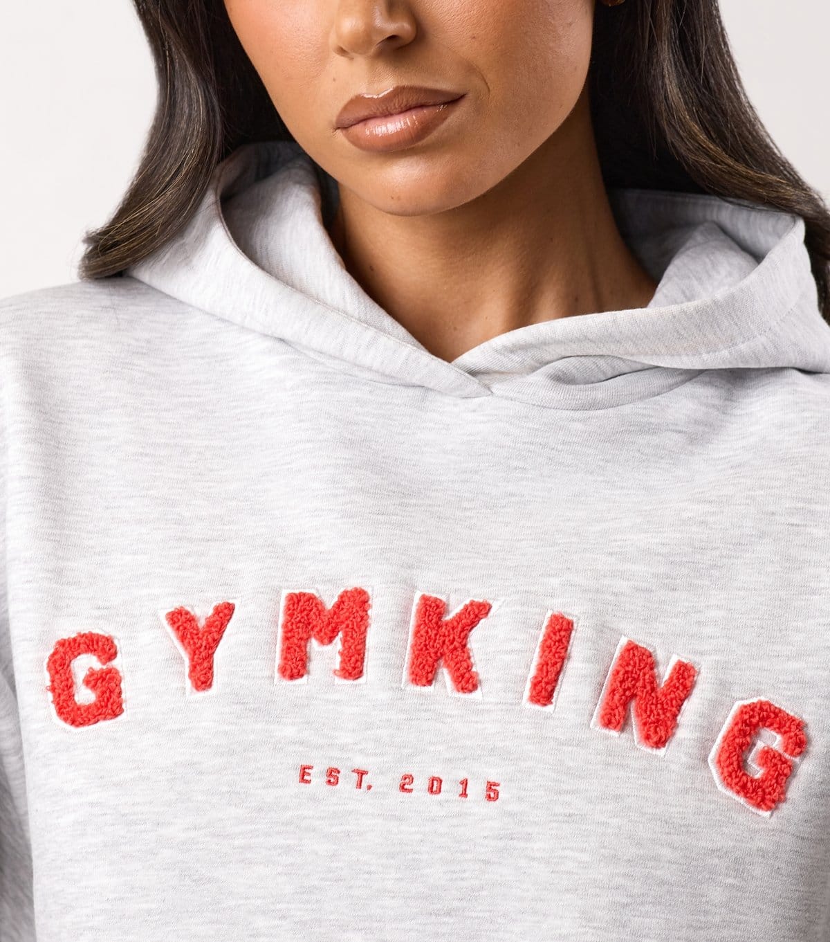 Gym King Women's Grey Logo Appliqued Hoodie Gym King New Look - 4