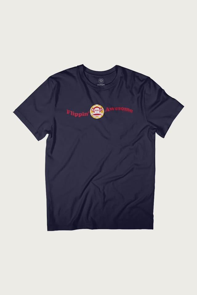 Paul Frank Paul Frank Men's Flippin' Awesome Julius Monkey Diner T-Shirt in Navy - 2