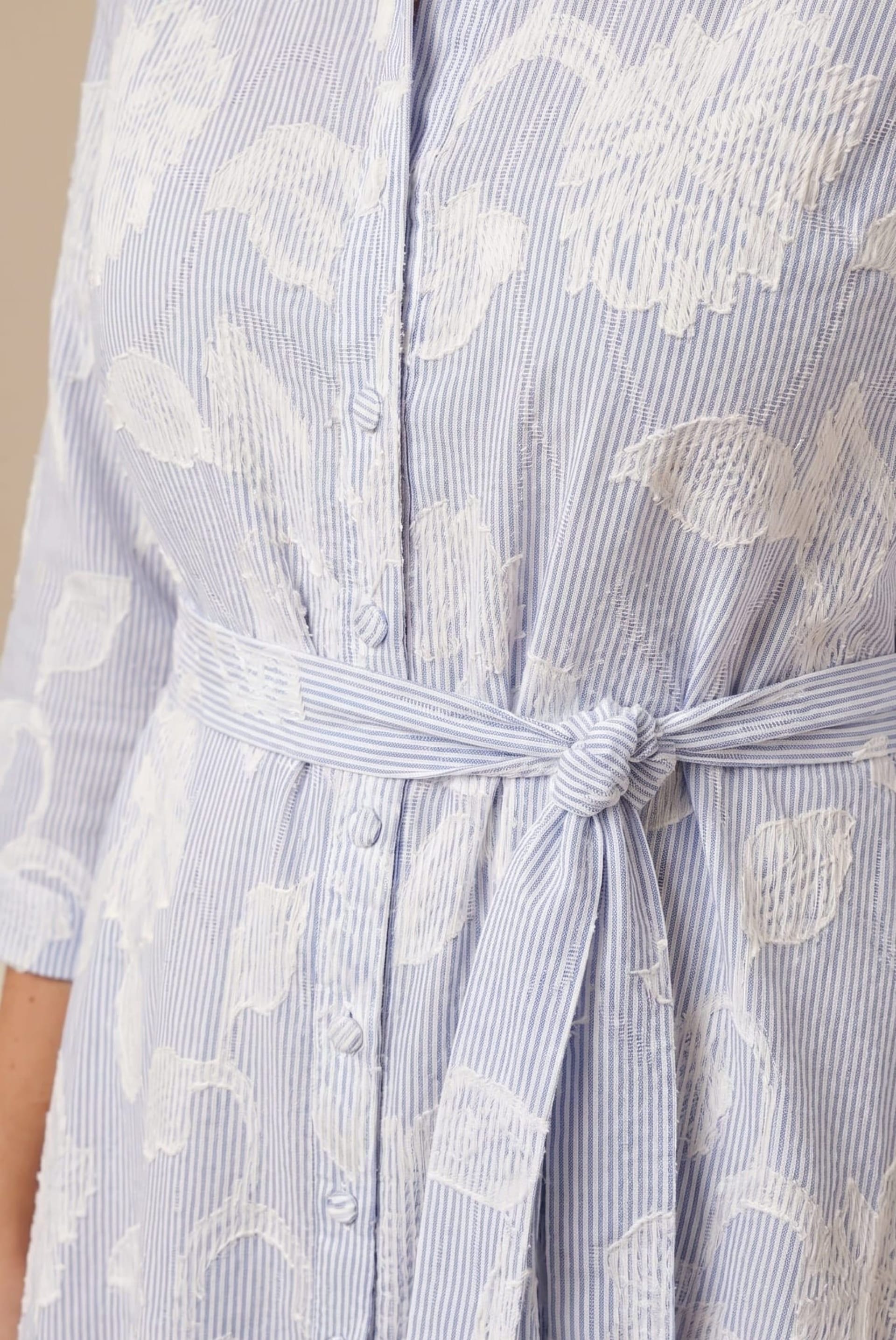 Style Cheat Style Cheat Women's Blue Burnout Shirt Dress - 4