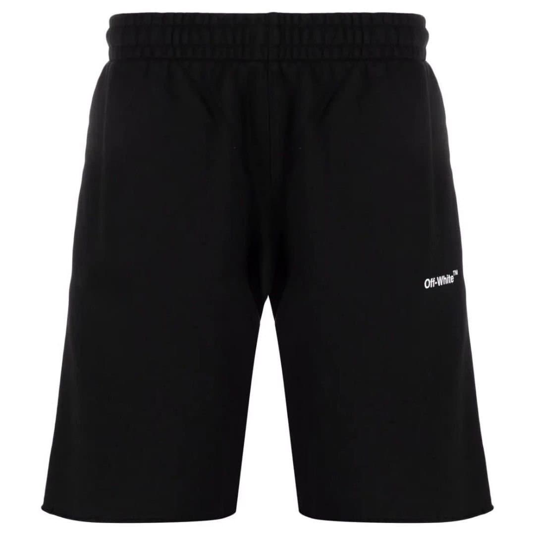 Off-White Off-White Men's Diag Helvetica Sweatshort Black