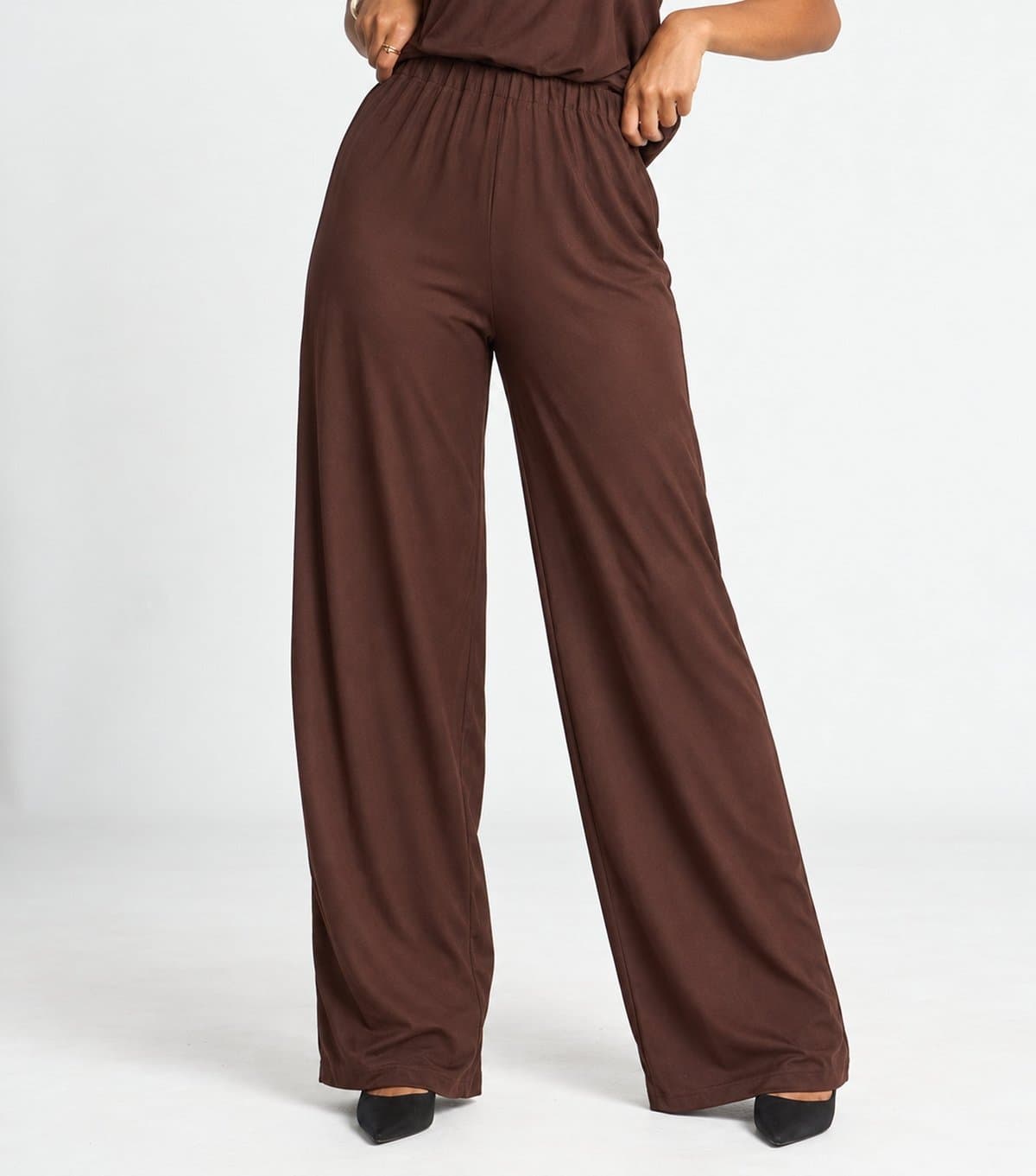 ARCH Women's Brown Wide Leg Flared Trousers ARCH New Look