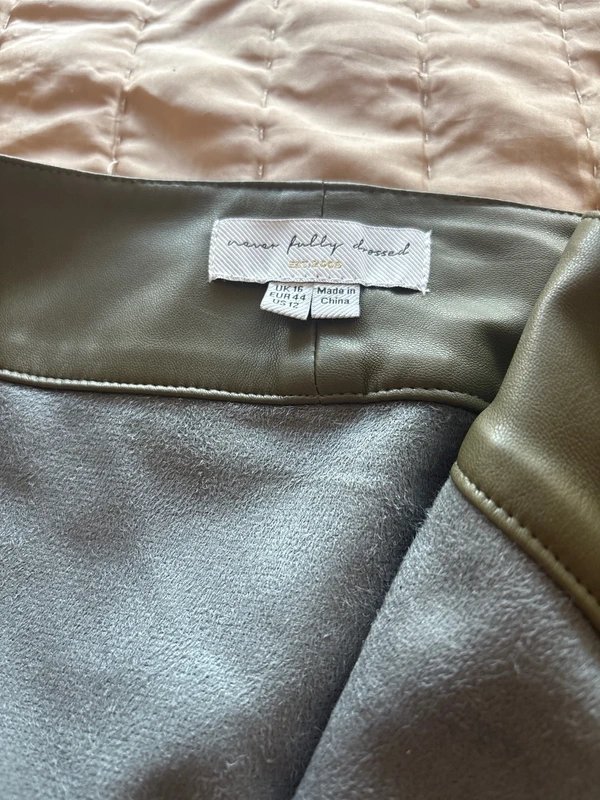 Never Fully Dressed Never fully dressed vegan leather wrap over skirt - 1