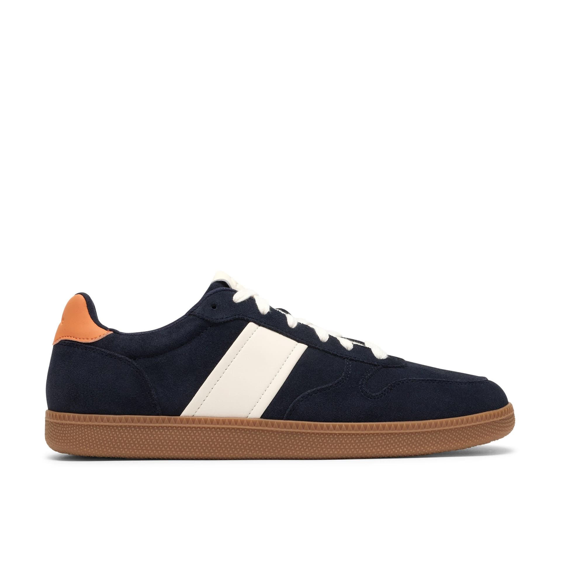 Clarks Clarks Men's Fosse Lo Navy Suede Trainers, Lace Up in Blue