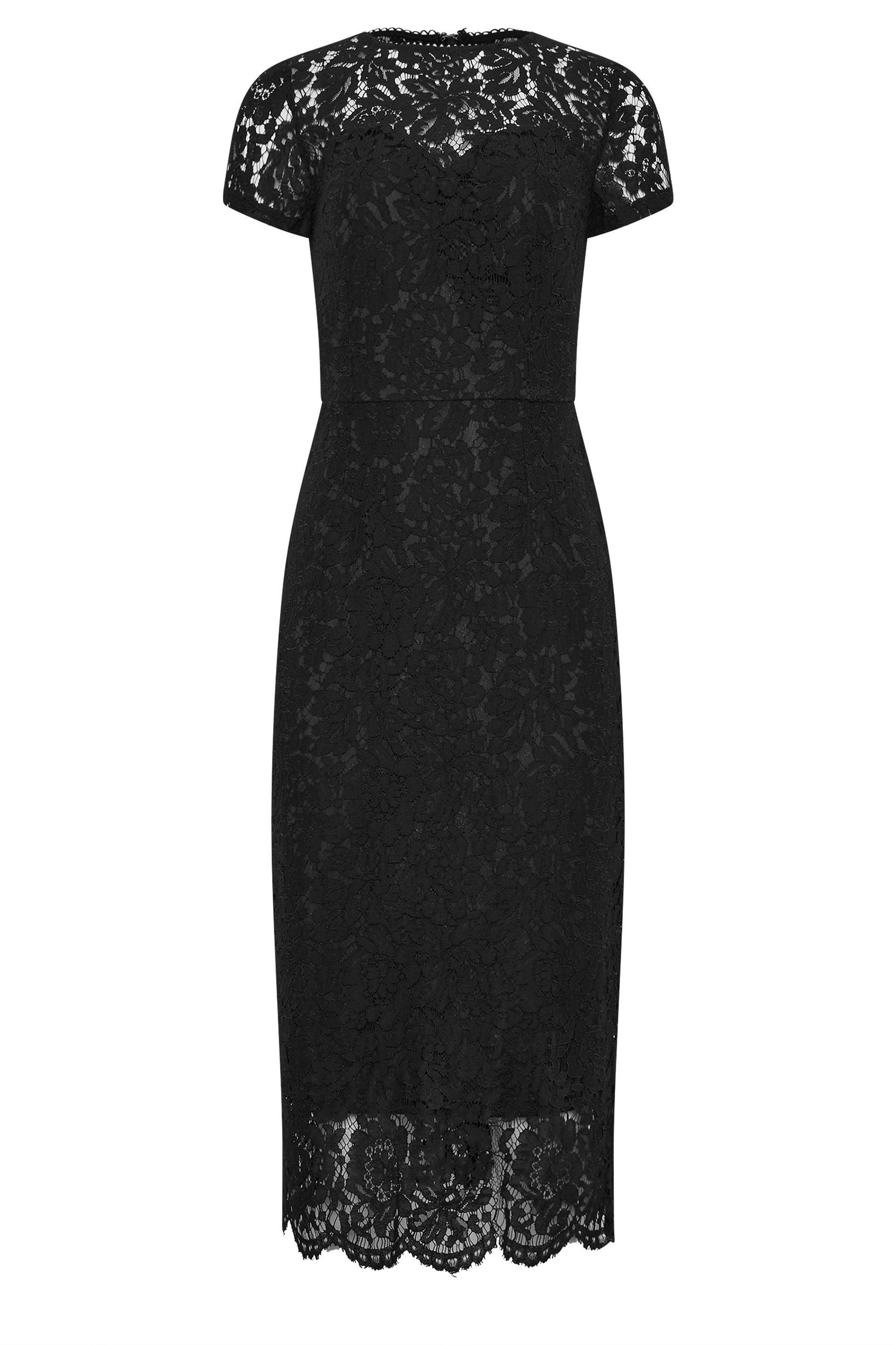 Long Tall Sally Long Tall Sally Women's Tall Lace Midi Dress in Black - 2