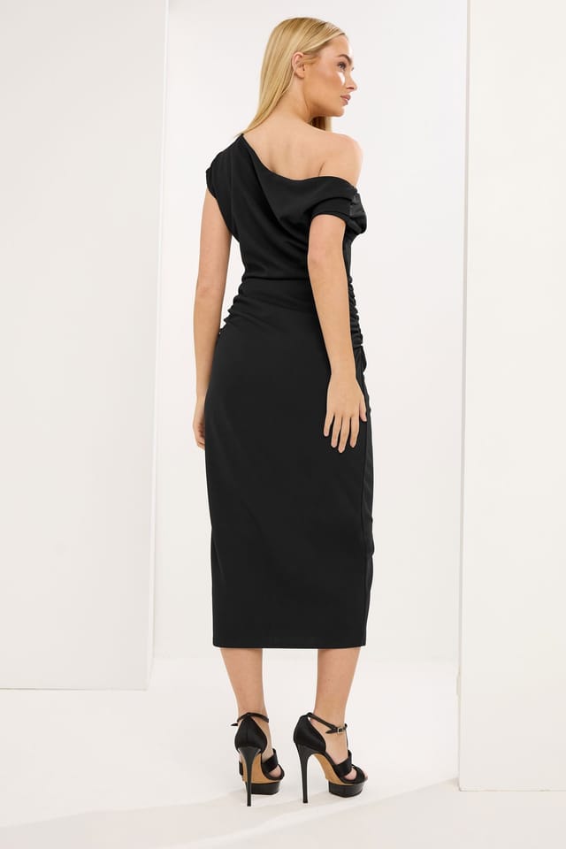 Star By Julien Macdonald Star by Julien Macdonald Women's Draped Midi Dress in Black - 3
