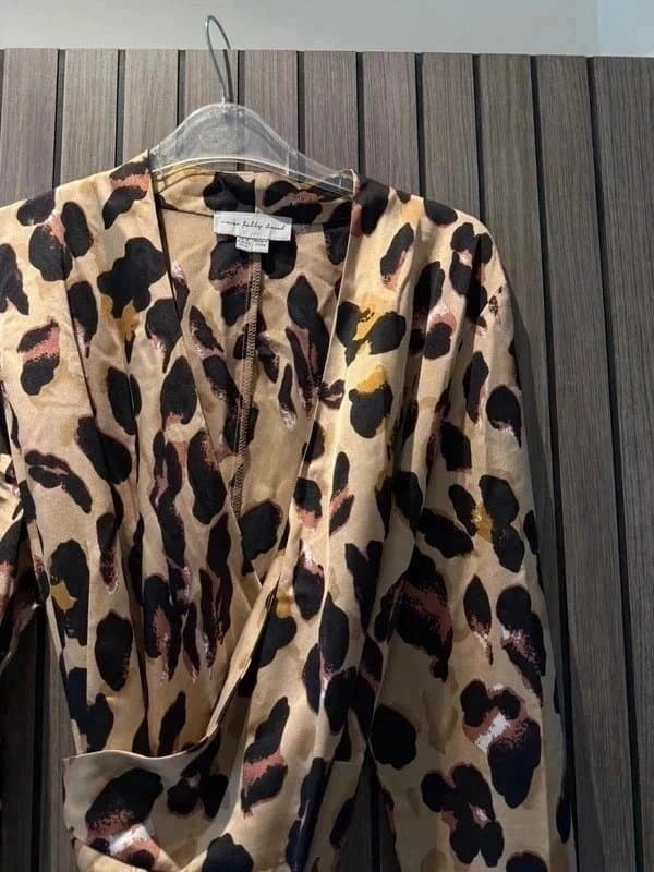 Never Fully Dressed Never Fully Dressed - Satin Leopard Print Dress
