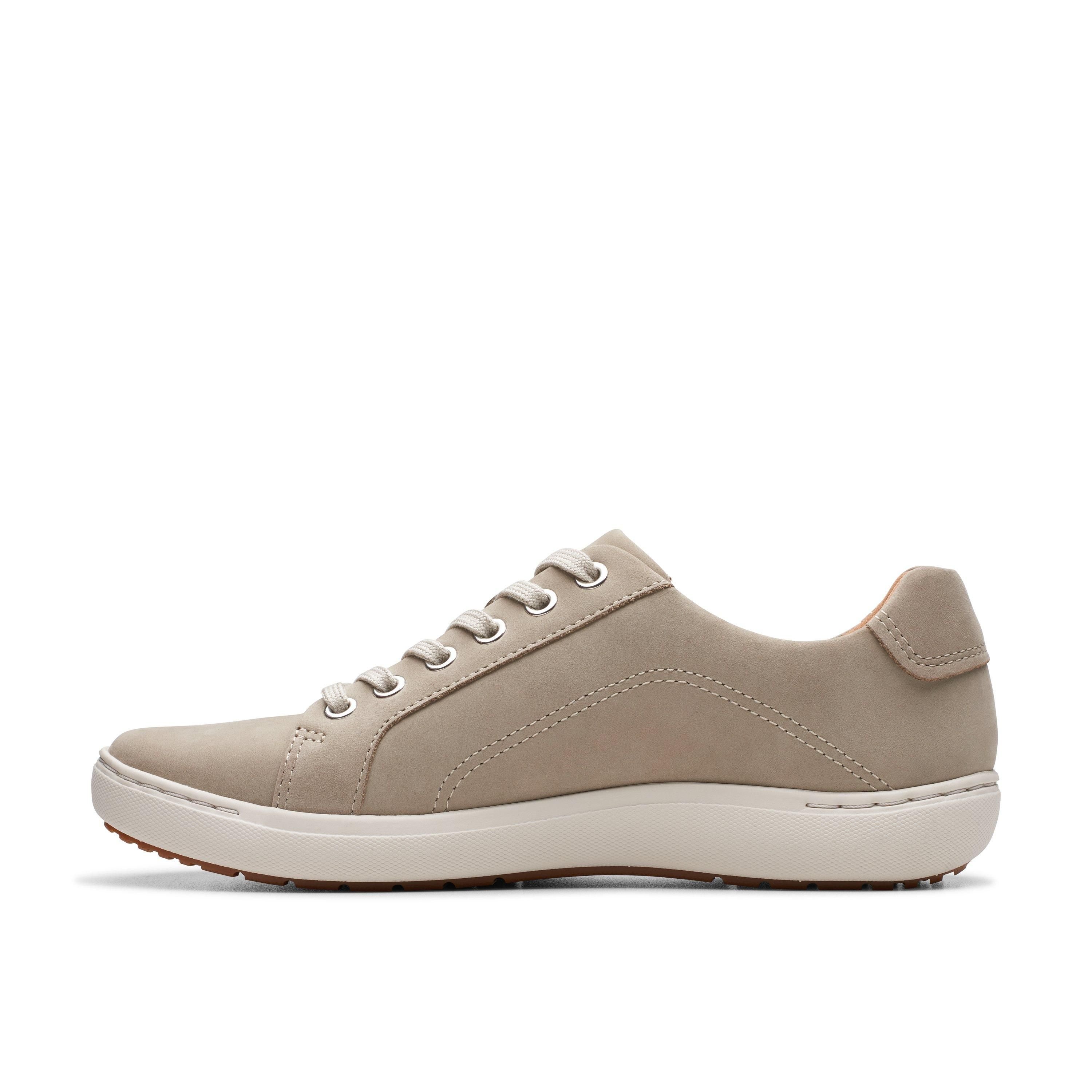 Clarks Clarks Women's Nalle Lace Stone Nubuck Trainers in Beige - 2