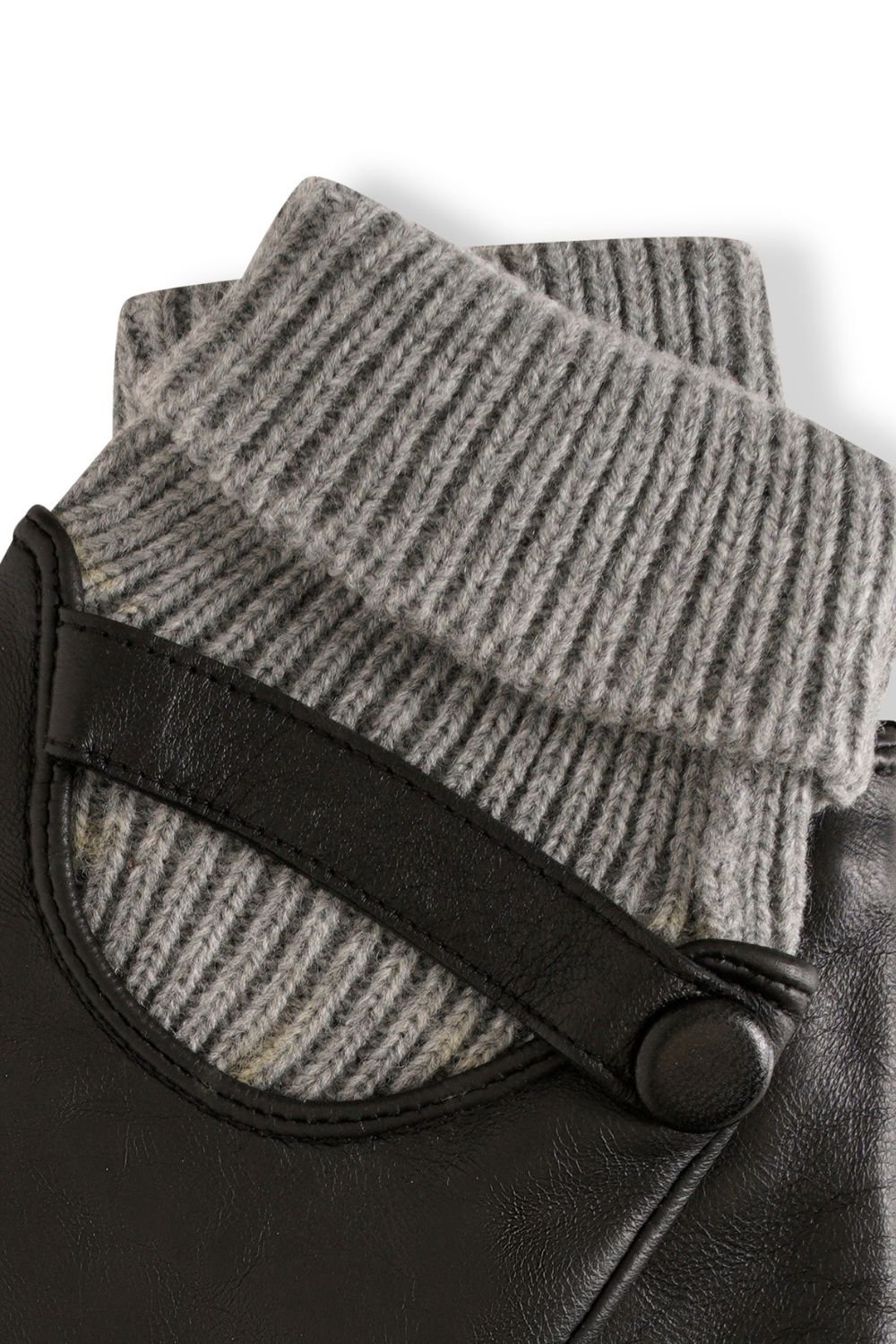 Barneys Originals Barneys Originals Women's Gift Boxed Knitted Cuff Leather Gloves in Black - 2