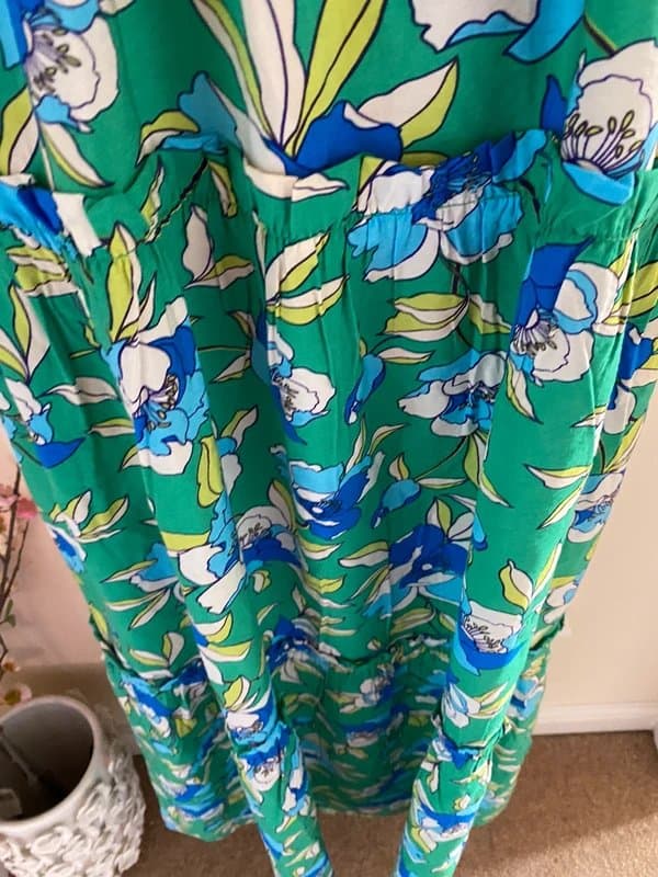 Monteau Vibrant colour summer dress Size L Summer