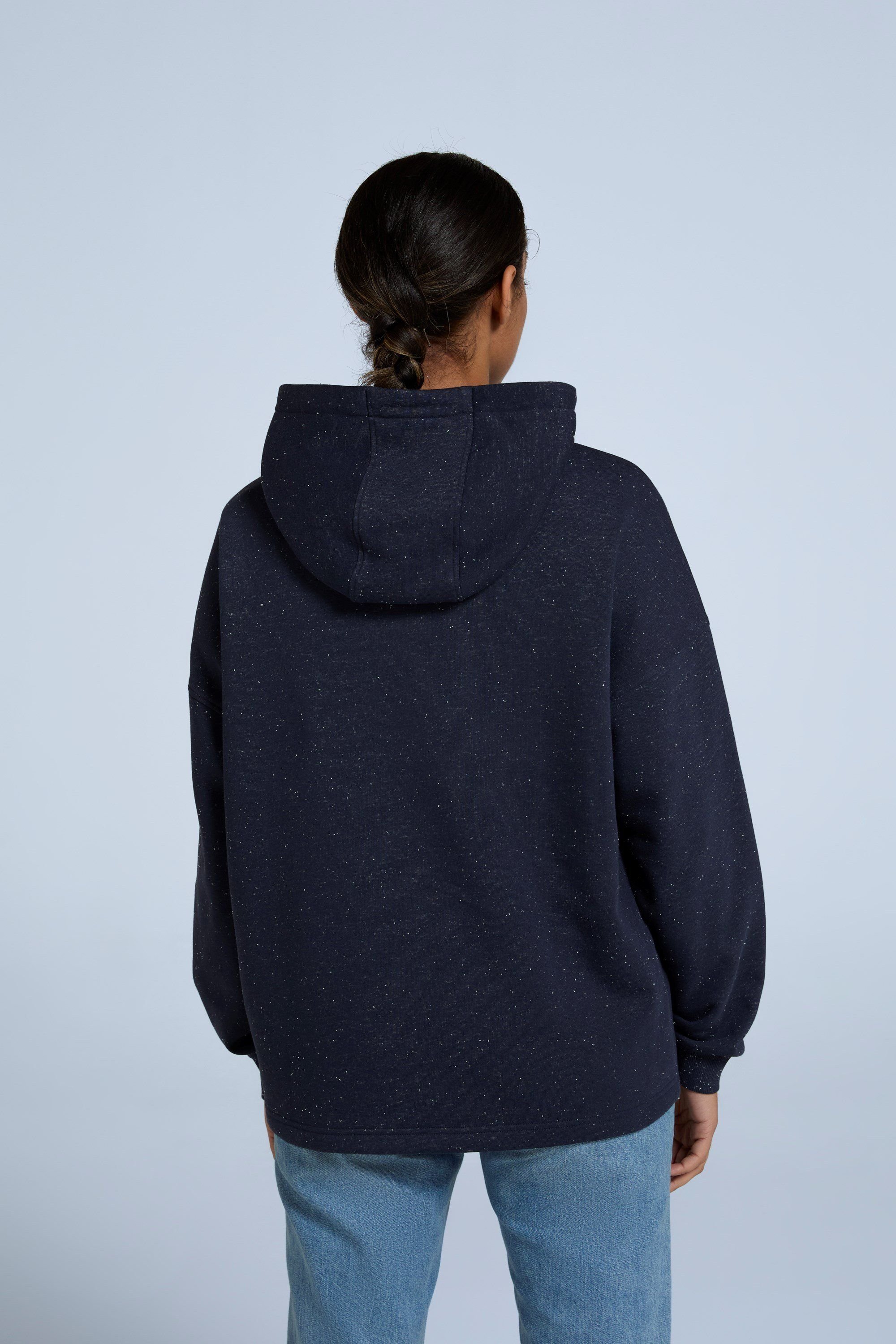 Animal Animal Women's 'Amber' Stylish Cotton Hoodie Soft Relaxed Fit Lightweight Sweatshirt in Navy - 3
