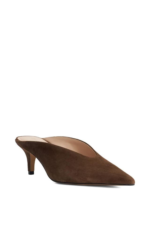 Dune London Dune London Women's 'Decisive' Suede Mules in Brown - 2