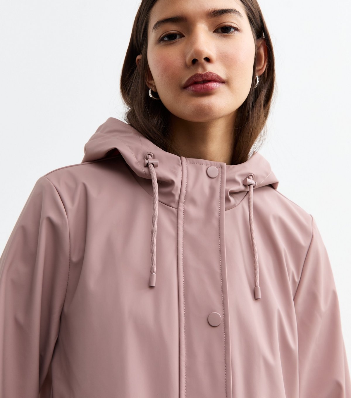 New Look Women's Light Pink Unlined Shower Resistant Rain Coat New Look - 2