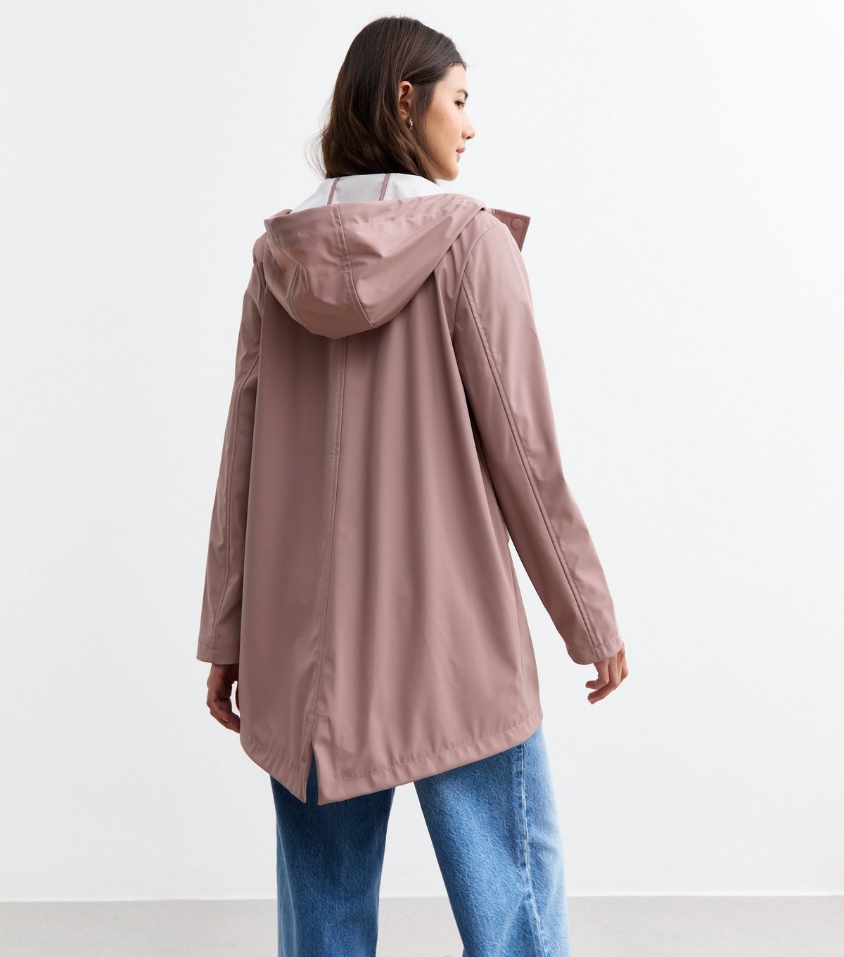 New Look Women's Light Pink Unlined Shower Resistant Rain Coat New Look - 4