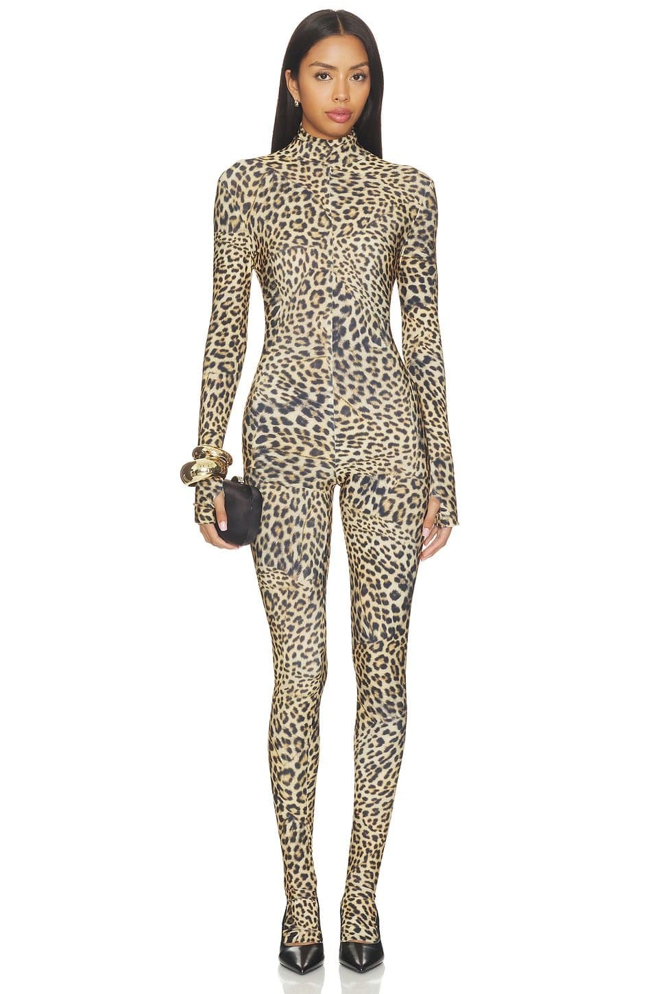 revolve Long Sleeve Slim Fit Turtle Catsuit With Footie