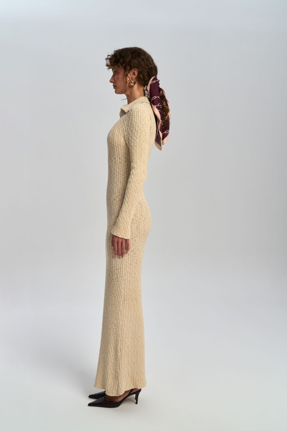 MAI STUDIOS CO. MAI STUDIOS CO. Women's Eloria Knitwear Maxi Dress in Beige - 3