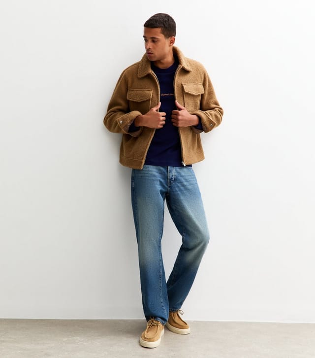 jack & jones Men's Navy Logo Long Sleeve Crew Neck Top Jack & Jones New Look - 3