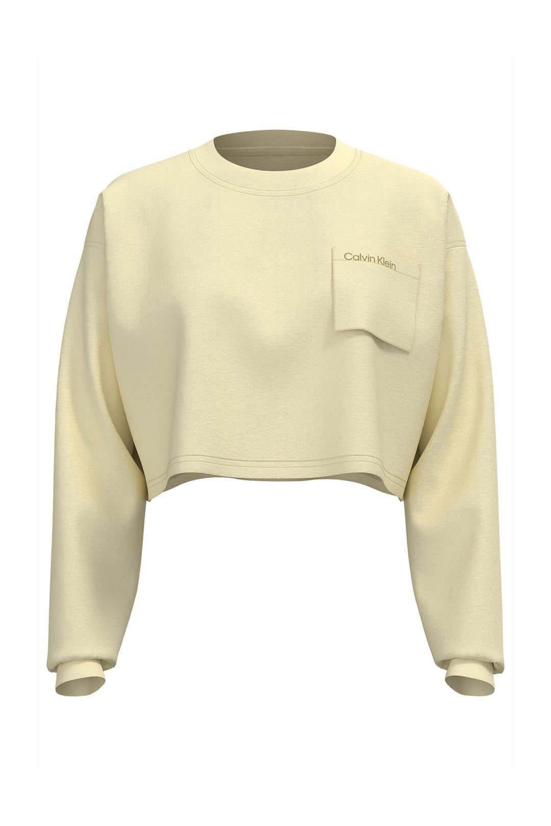 Calvin Klein Calvin Klein Yellow Jersey LS Crop Top