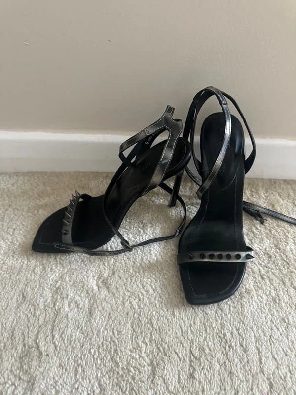 ASOS Asos metallic wrap around heels