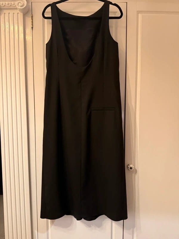 COS COS Wool Tailored Maxi Dress Size 40 Black - 1