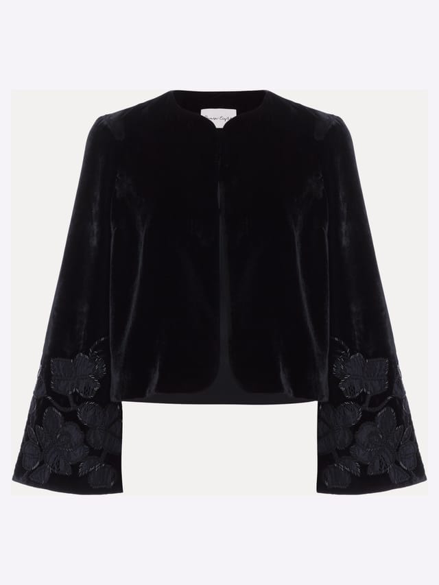 Phase Eight Phase Eight Women's Eloise Velvet Jacket in Black - 2