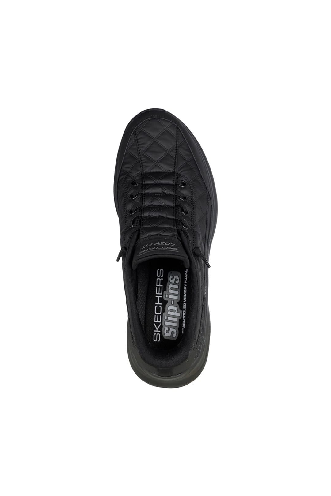 Skechers Skechers Men's CONTOUR FOAM COZY FIT Cozy Fit Slip-Ins Quilted Sneaker Black - 4