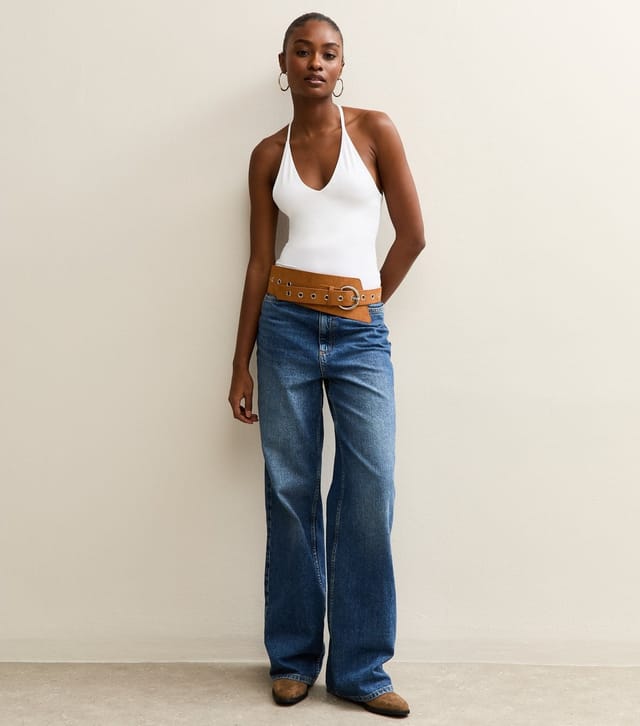 New Look Women's White Slinky Halter Neck Top New Look - 2
