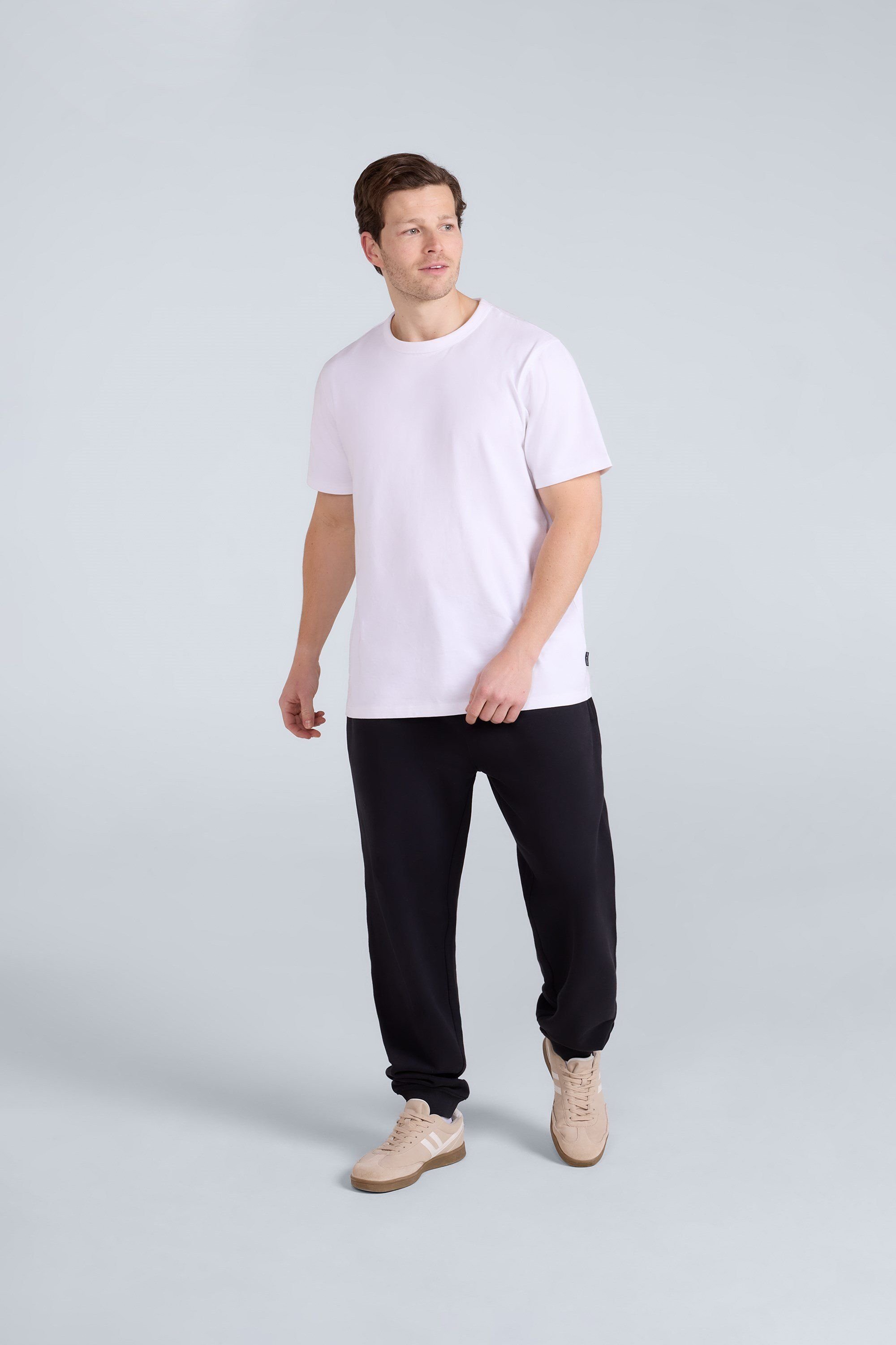 Animal Animal Men's 'Driver' Elastic Waistband Drawcord Fastening Cotton Casual Joggers in Black - 2