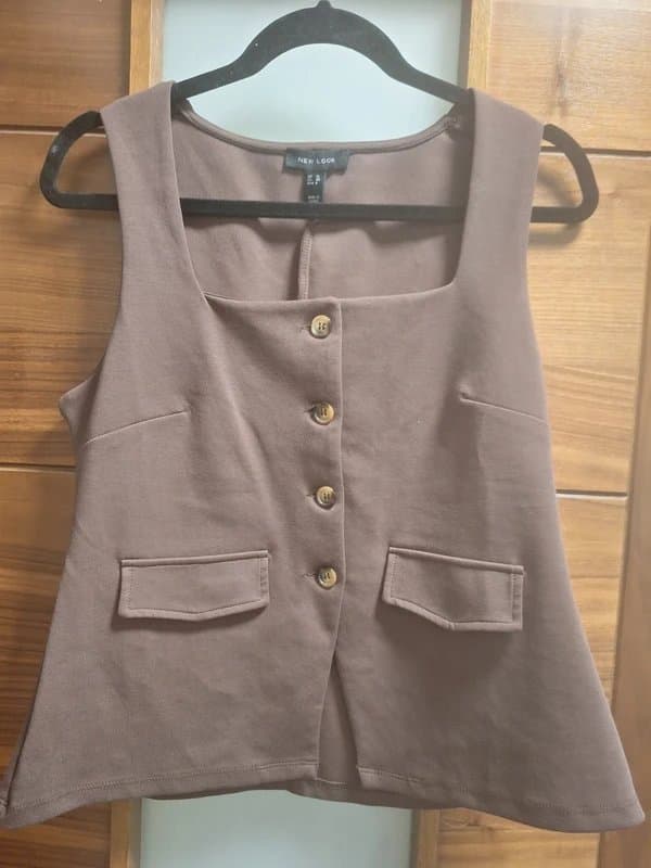 New Look New Look Brown Waistcoat Top