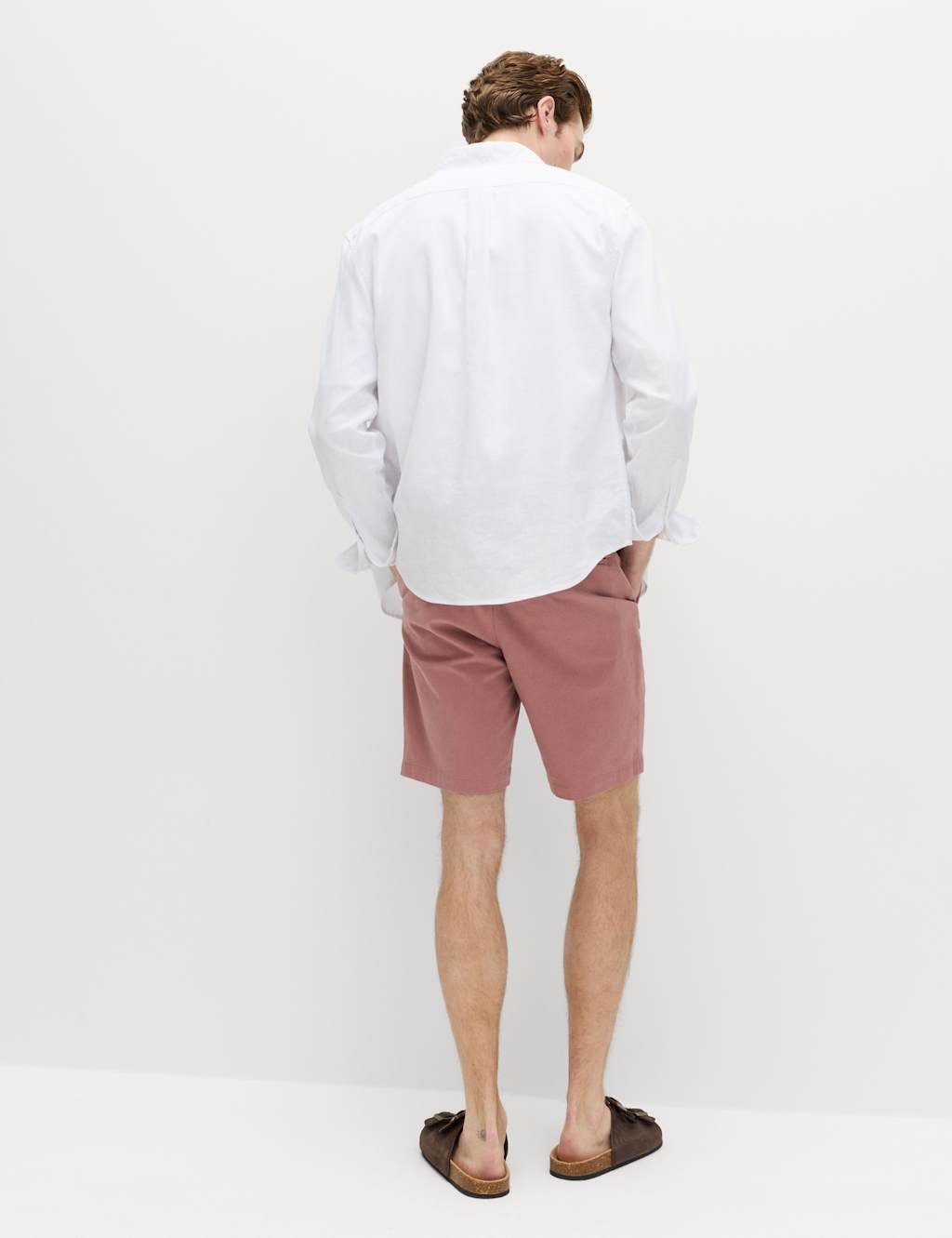 Marks & Spencer M&S Regular Fit Stretch Chino Shorts Antique Rose - 3