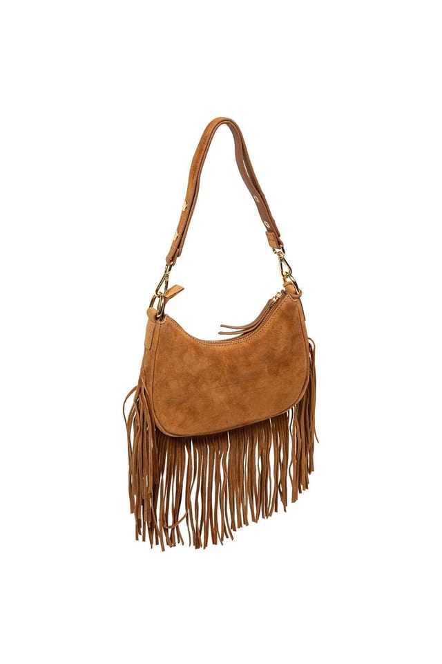 Cultured London Cultured London Women's 'Alondra' Suede Evening & Clutch Bag in Tan - 3
