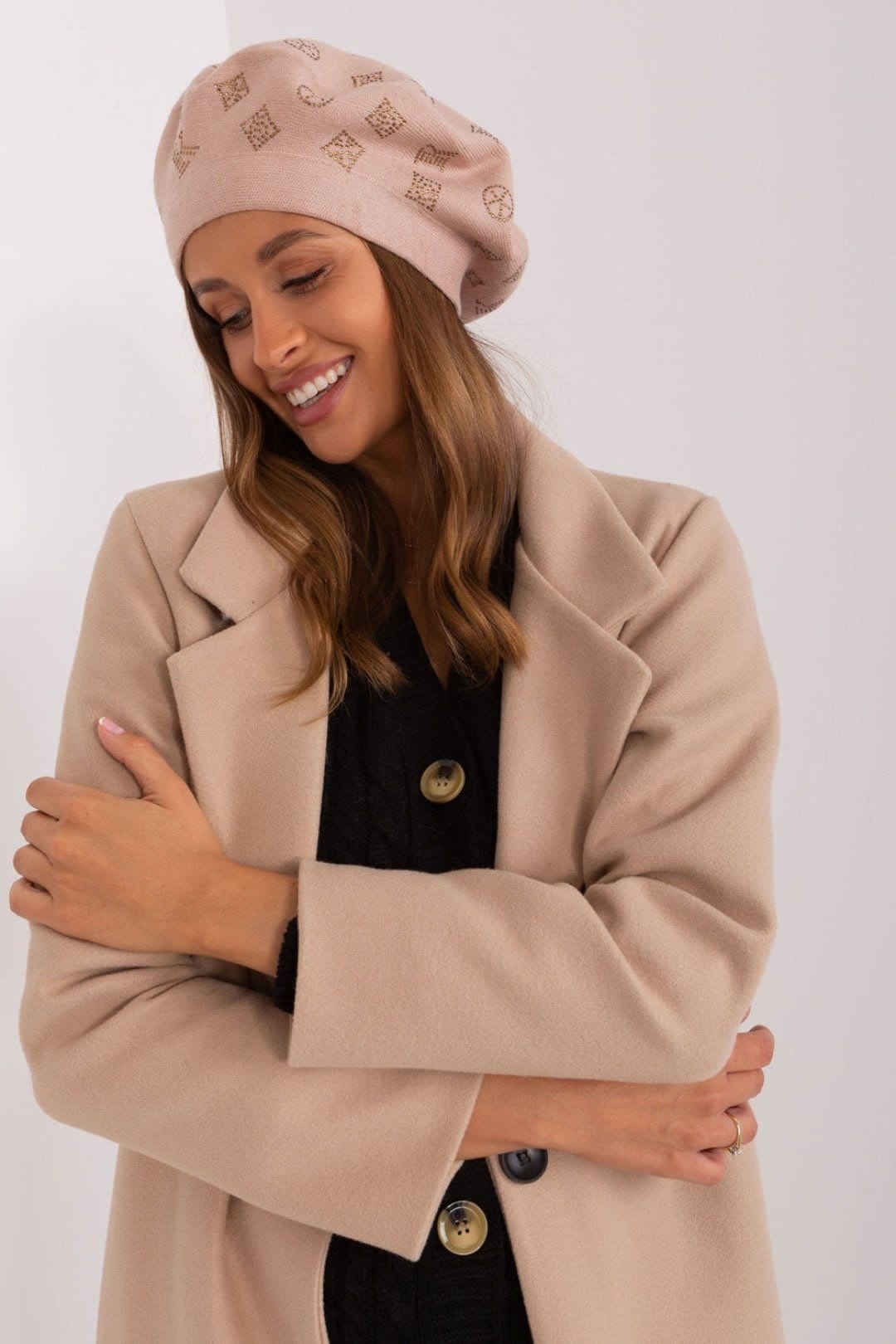 Love Lace Love Lace Women's Classic Wool Beret Hat for Everyday Style & Comfort Fit All Season in Beige - 4