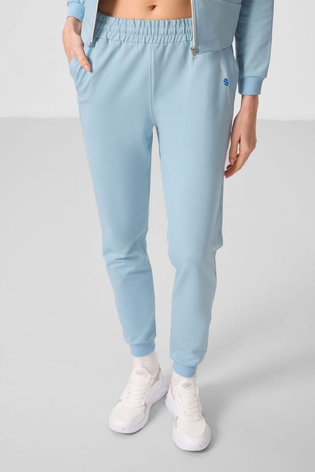 Tommy Life Tommy Life Women's Oversized Hooded Zip Sweatshirt & Pants Set in Baby Blue - 3