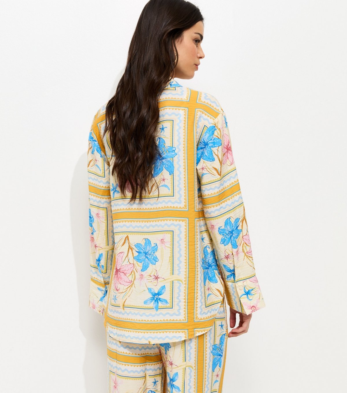 New Look Women's Orange Relaxed Fit Tropical Print Pyjama Shirt New Look - 4