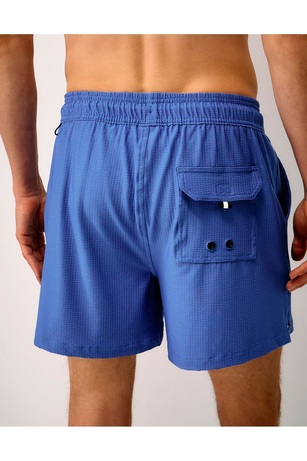 Crew Clothing Crew Clothing Men's Oxford Seersucker Swim Short Blue - 3