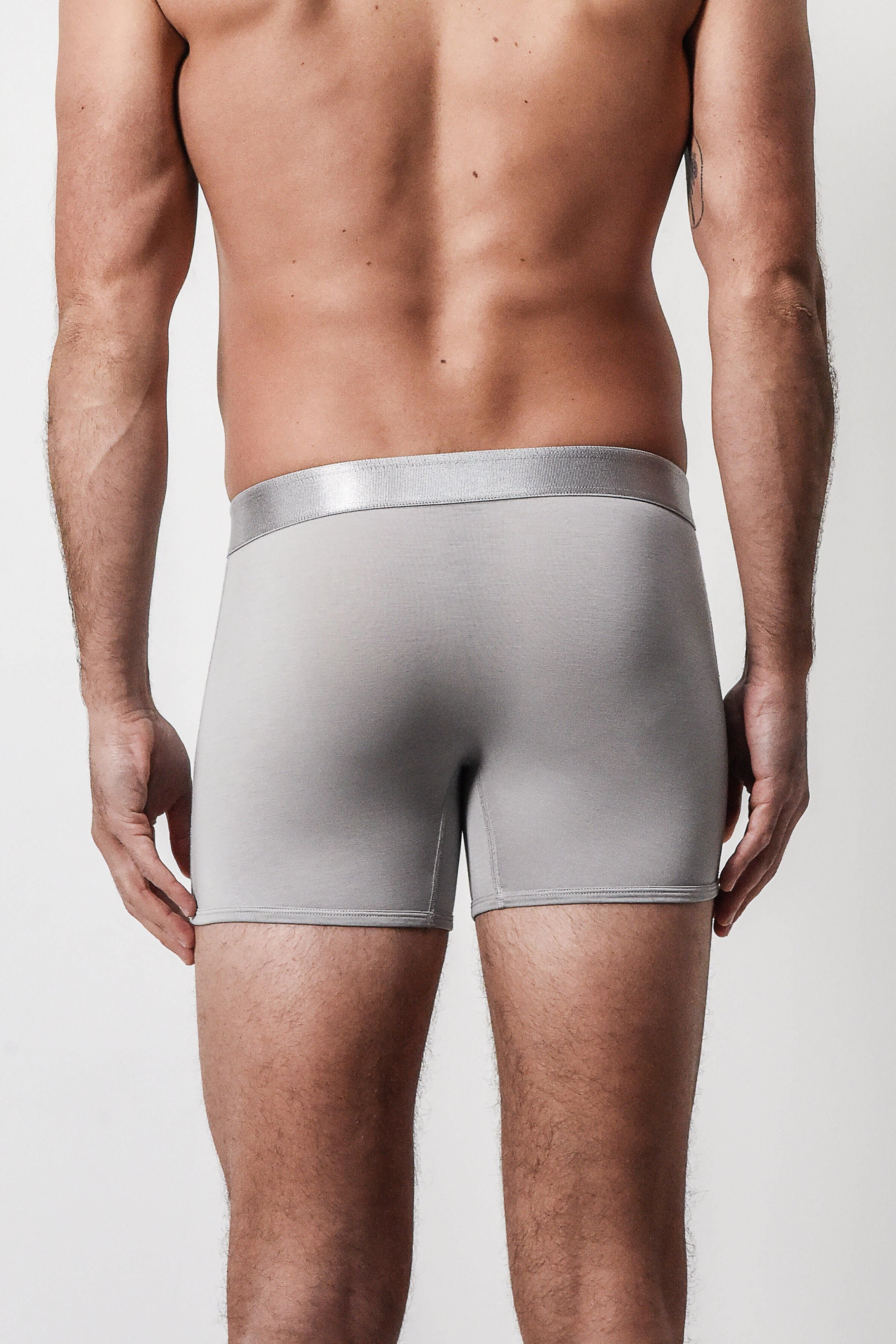 Arlo Hudson Arlo Hudson Men's Plain Tencel™ Trunk in Light Grey - 2