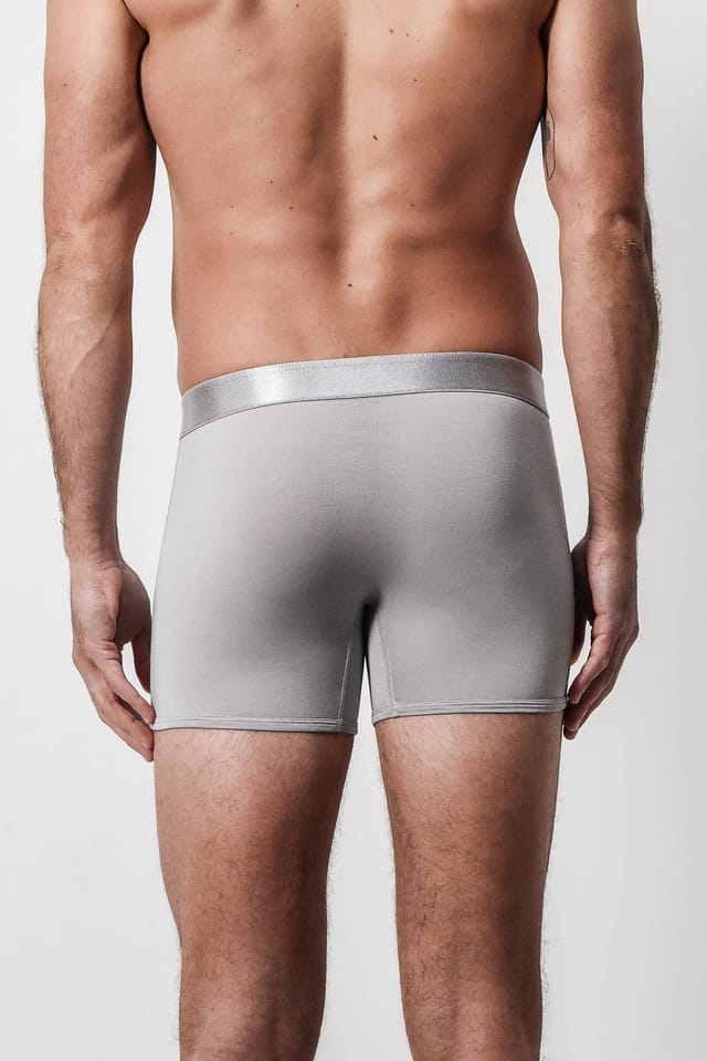 Arlo Hudson Arlo Hudson Men's Plain Tencel™ Trunk in Light Grey - 2