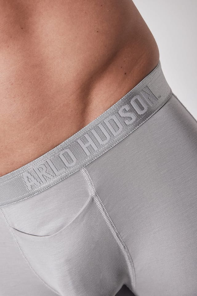 Arlo Hudson Arlo Hudson Men's Plain Tencel™ Trunk in Light Grey - 3