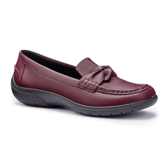 Hotter Hotter Women's Wide Fit 'Cabana' Loafers in Maroon - 2