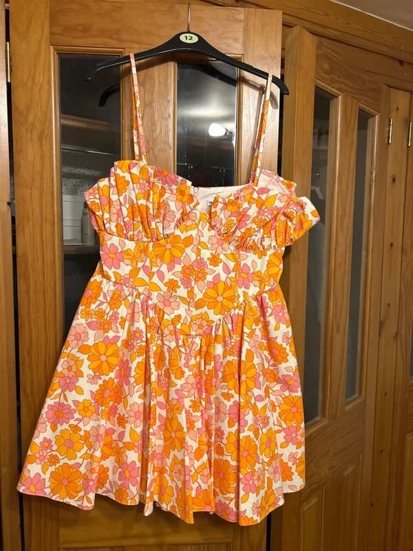 ASOS Orange Multi sun dress