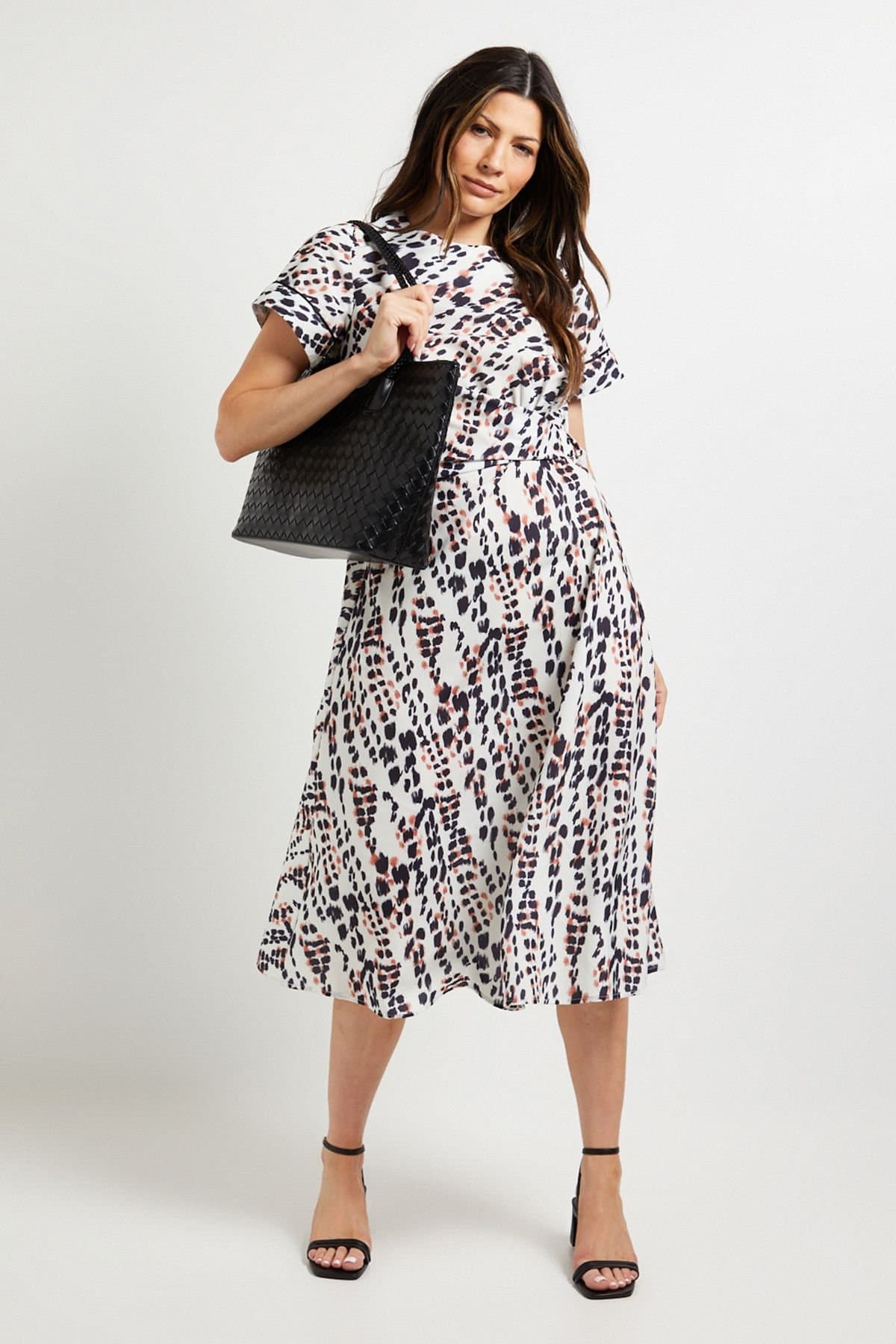 Wallis Wallis Women's Floral Knot Midi Dress in Ivory