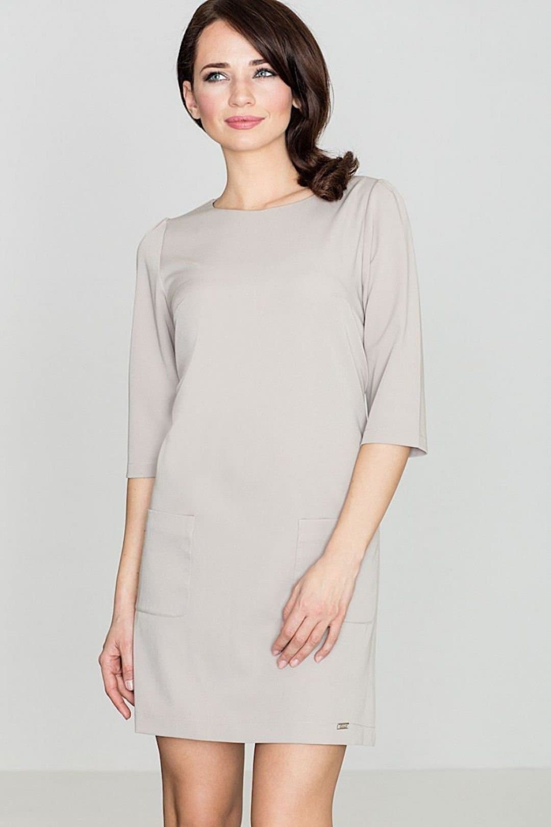 Love Lace Love Lace Women's Mini Daydress With Ruffled Sleeves in Beige
